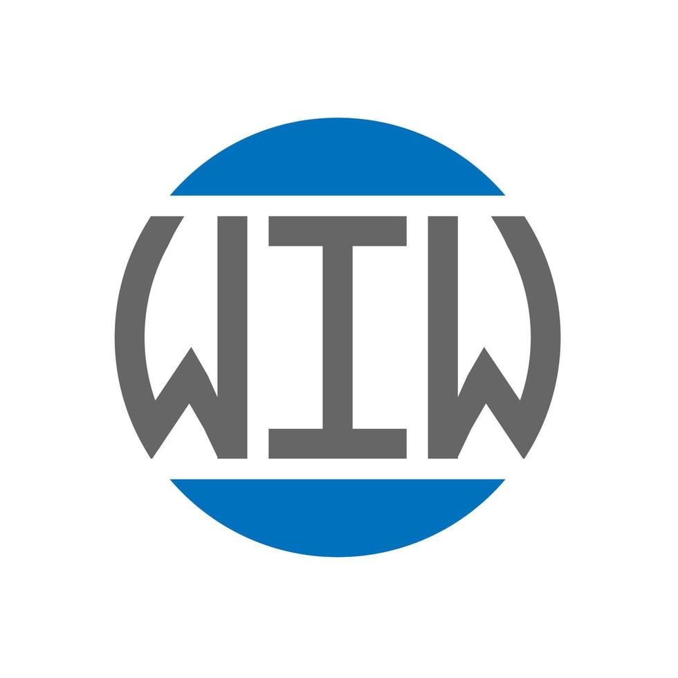 wiw lettera logo design su bianca sfondo. wiw creativo iniziali cerchio logo concetto. wiw lettera design. vettore