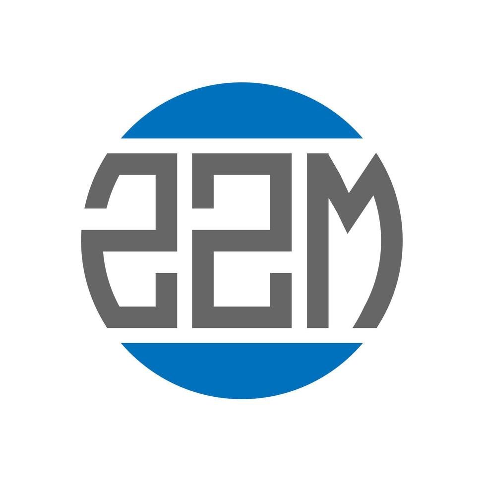 zzm lettera logo design su bianca sfondo. zzm creativo iniziali cerchio logo concetto. zzm lettera design. vettore