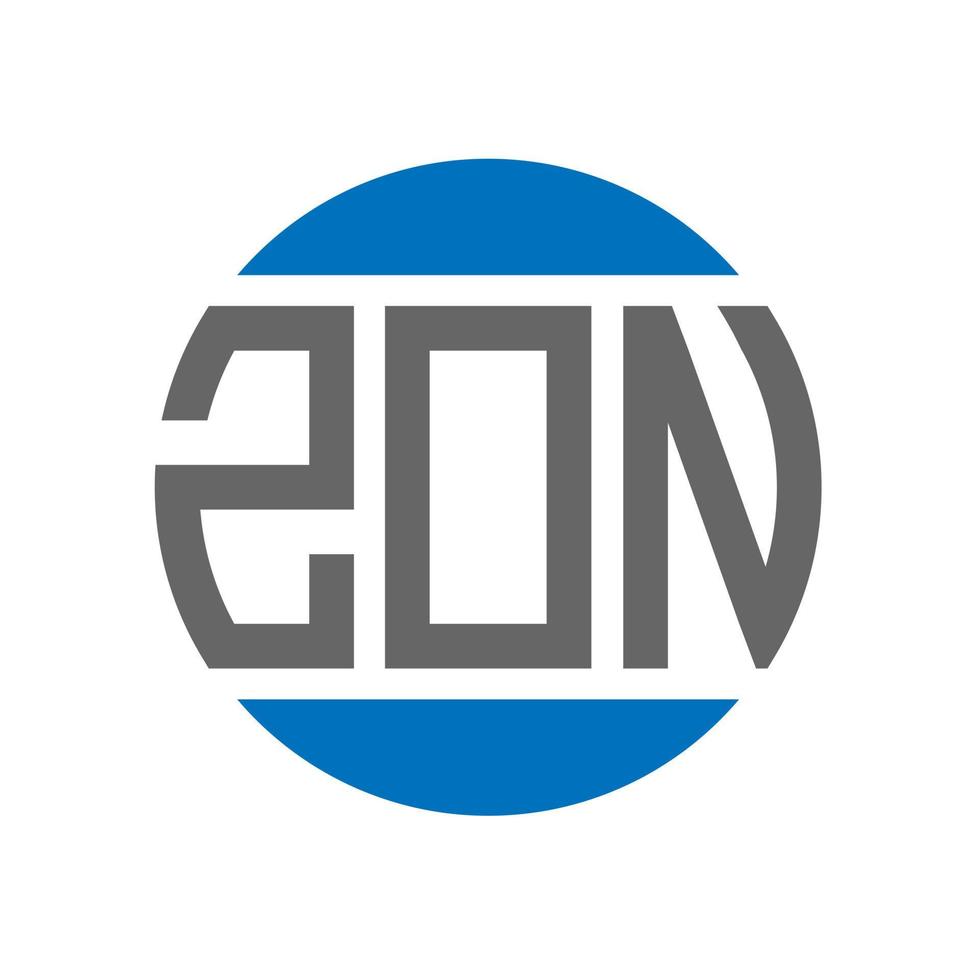 Zon lettera logo design su bianca sfondo. Zon creativo iniziali cerchio logo concetto. Zon lettera design. vettore