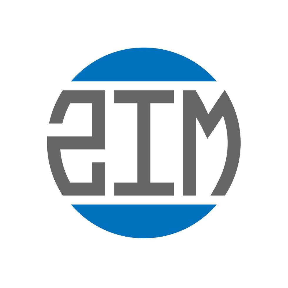 zim lettera logo design su bianca sfondo. zim creativo iniziali cerchio logo concetto. zim lettera design. vettore