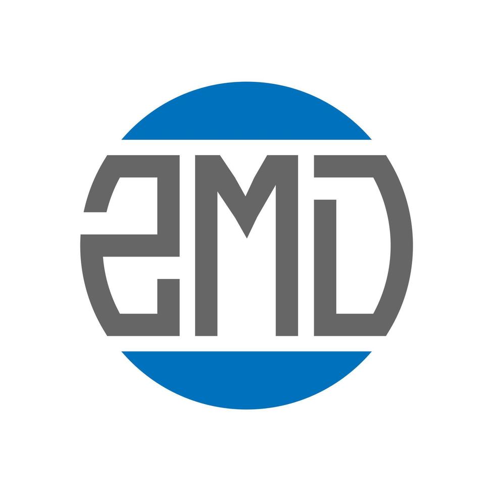 zmd lettera logo design su bianca sfondo. zmd creativo iniziali cerchio logo concetto. zmd lettera design. vettore