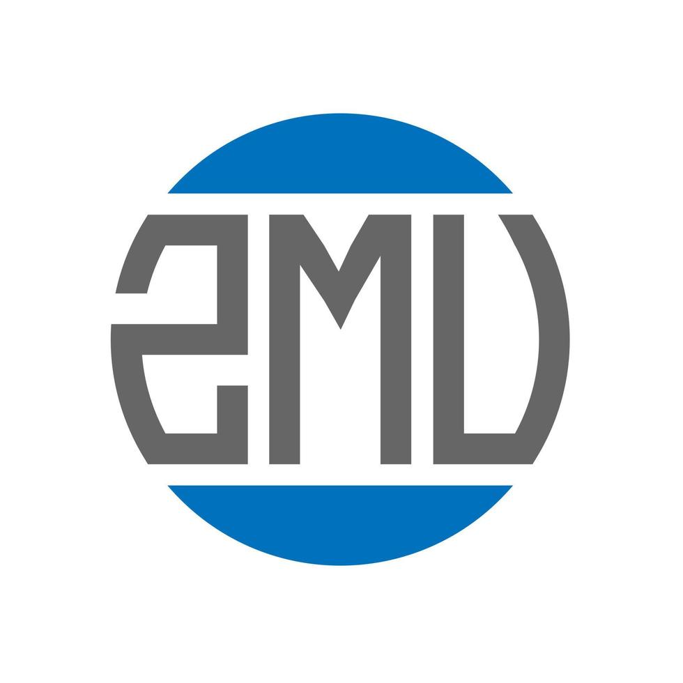 zmu lettera logo design su bianca sfondo. zmu creativo iniziali cerchio logo concetto. zmu lettera design. vettore