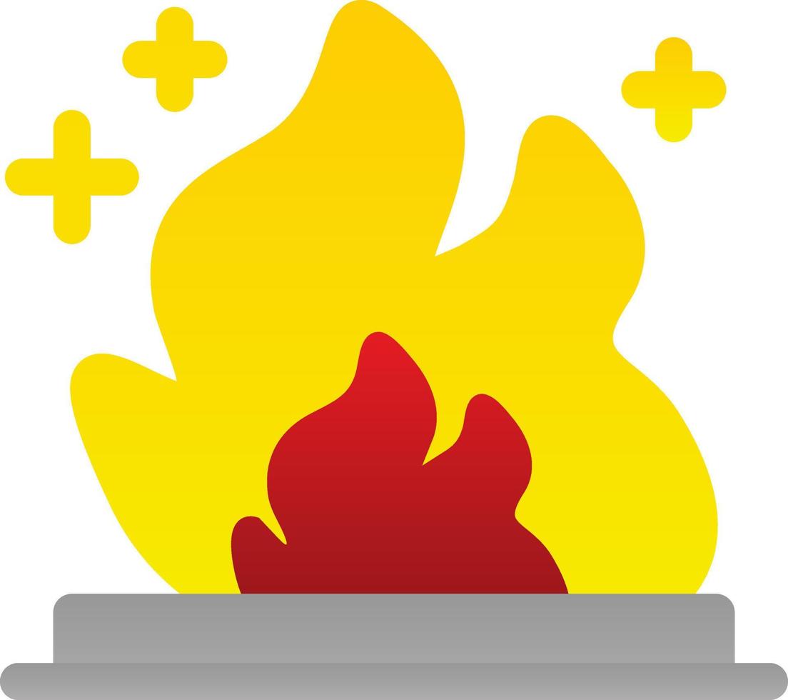 icona piana di energia del fuoco vettore