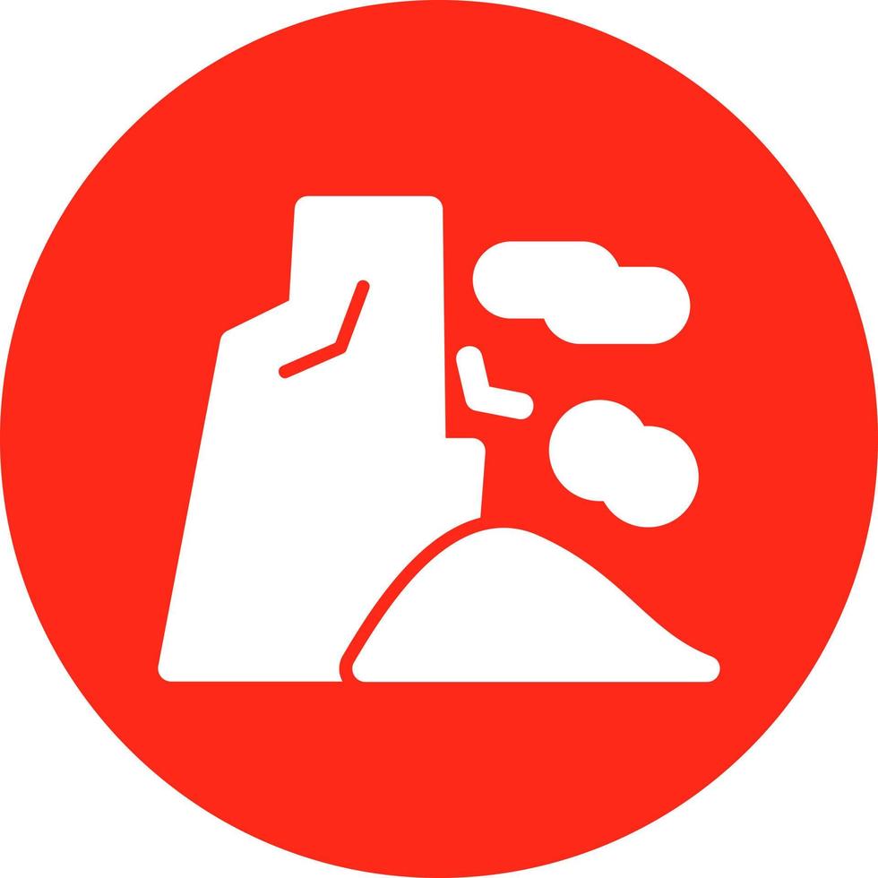 icona del glifo della scogliera vettore