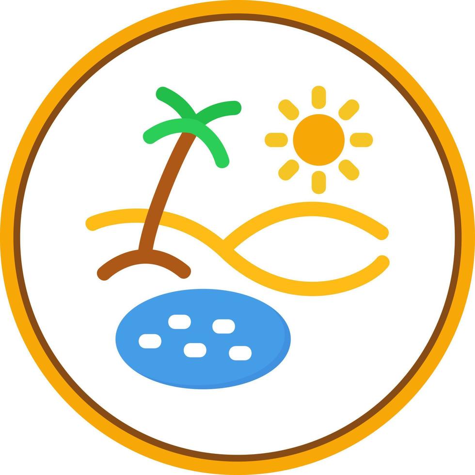 icona del glifo dell'oasi vettore