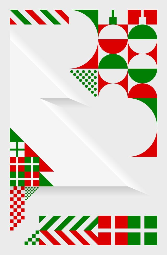 x84 - bauhaus arte stile Natale manifesto sfondo vettore