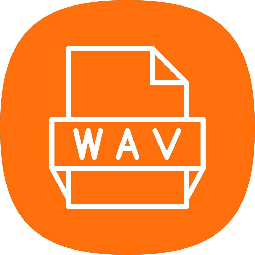 wav file formato icona vettore