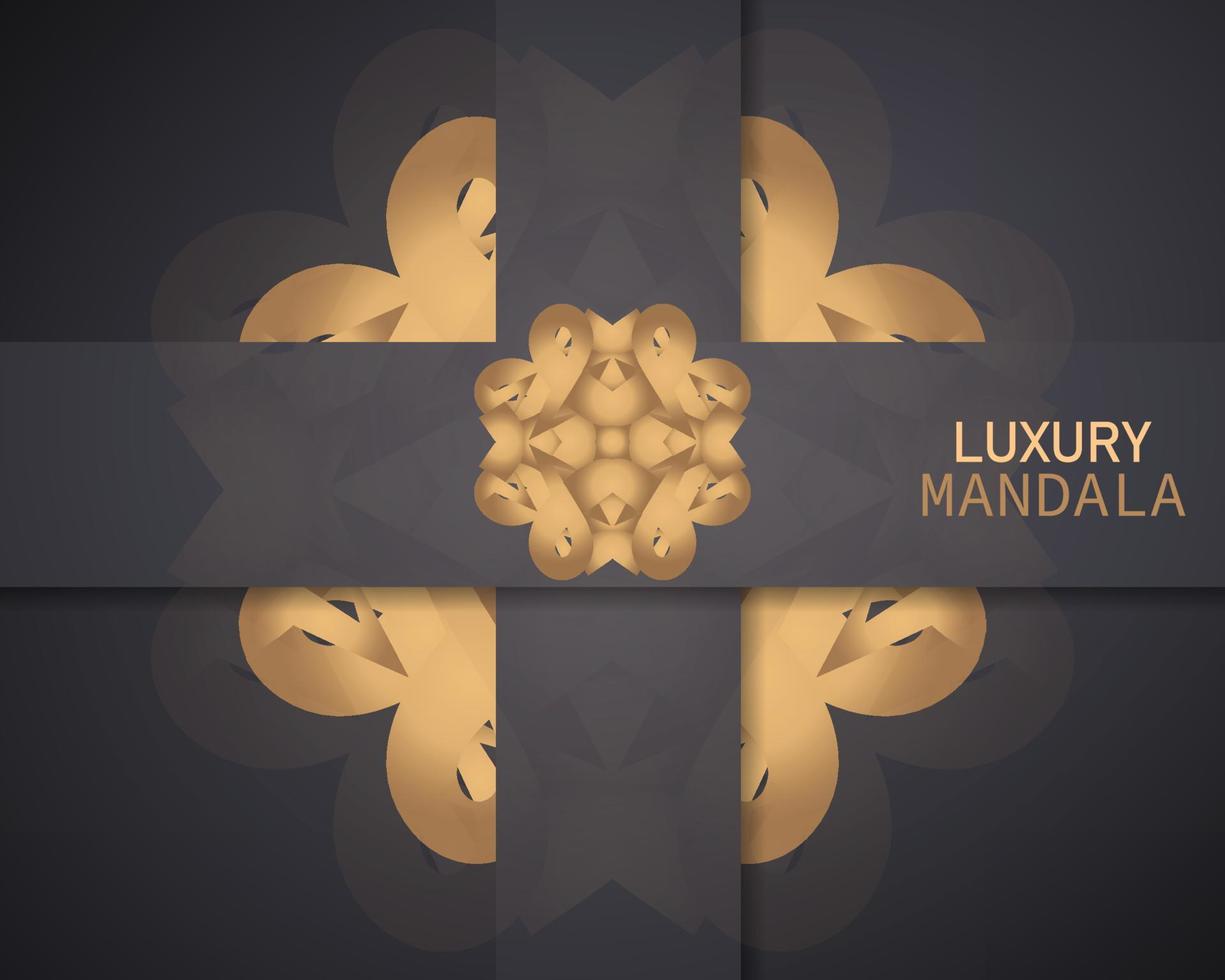 invito carta modelli con oro fantasia e cristalli colore lusso mandala sfondo con d'oro arebesco modello Arabo islamico est stile. Ramadan stile decorativo mandala, aviatore bandiera vettore