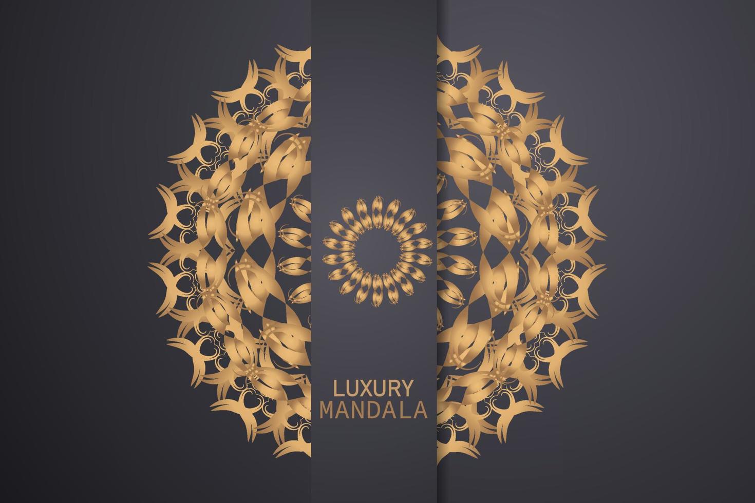 invito carta modelli con oro fantasia e cristalli colore lusso mandala sfondo con d'oro arebesco modello Arabo islamico est stile. Ramadan stile decorativo mandala, aviatore bandiera vettore