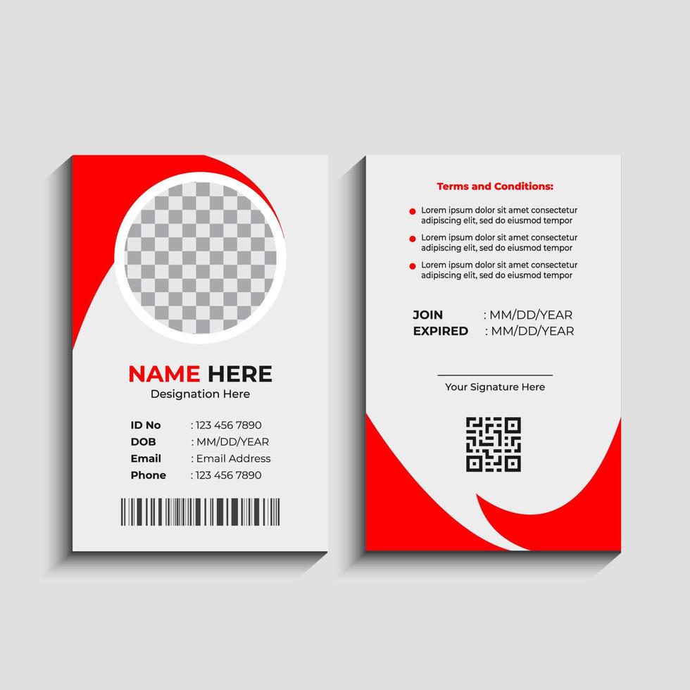 dipendente id carta design modello design vettore