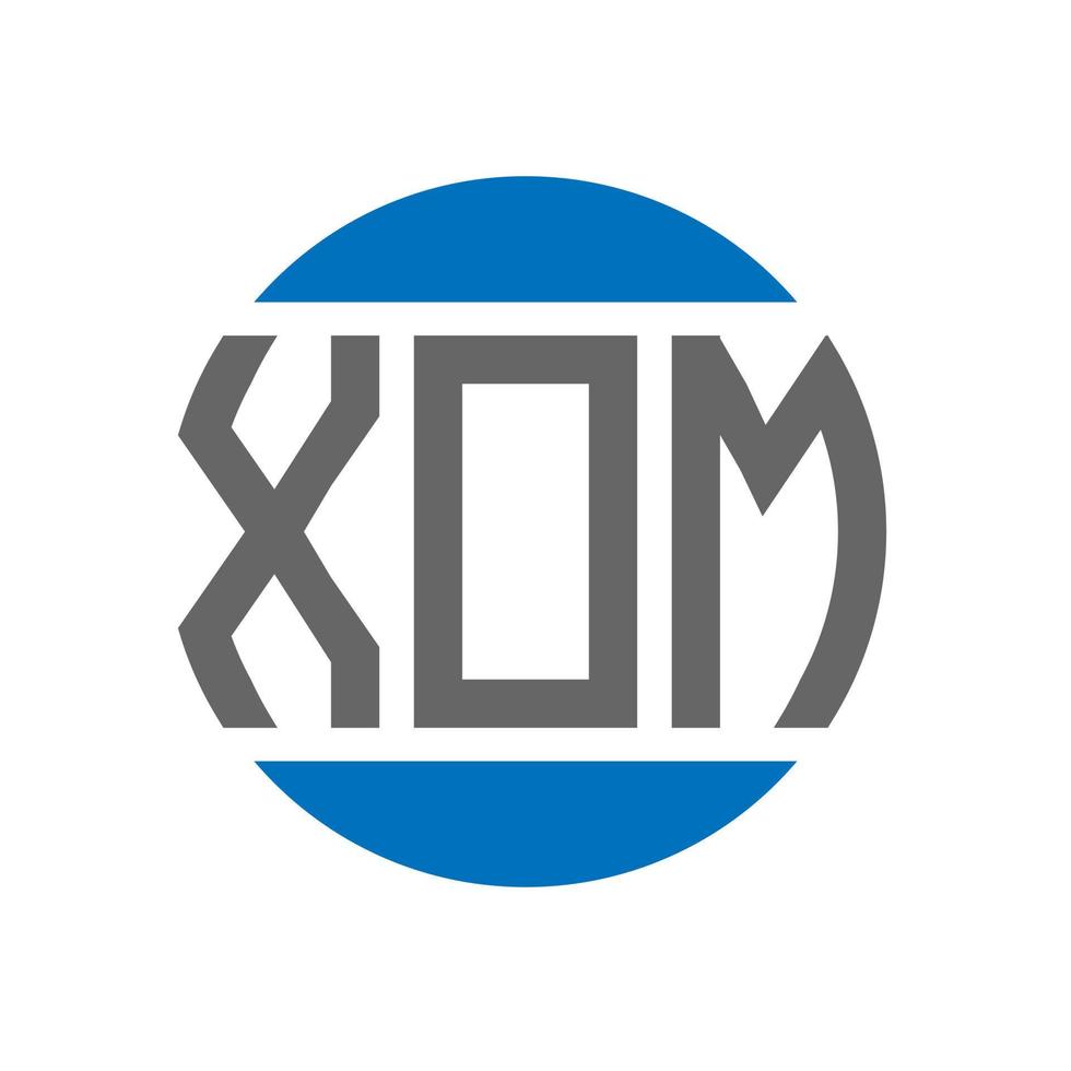 xom lettera logo design su bianca sfondo. xom creativo iniziali cerchio logo concetto. xom lettera design. vettore