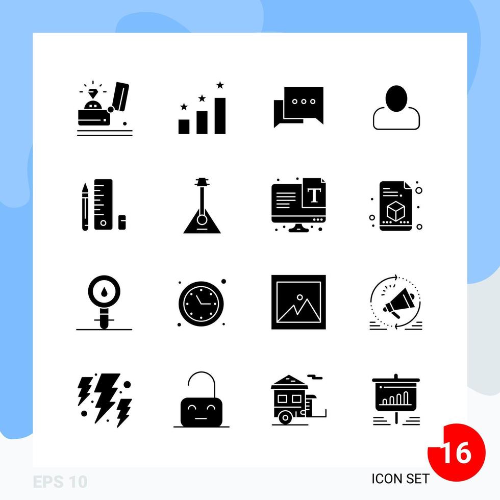 moderno imballare di 16 icone solido glifo simboli isolato su bianca backgound per sito web progettazione creativo nero icona vettore sfondo