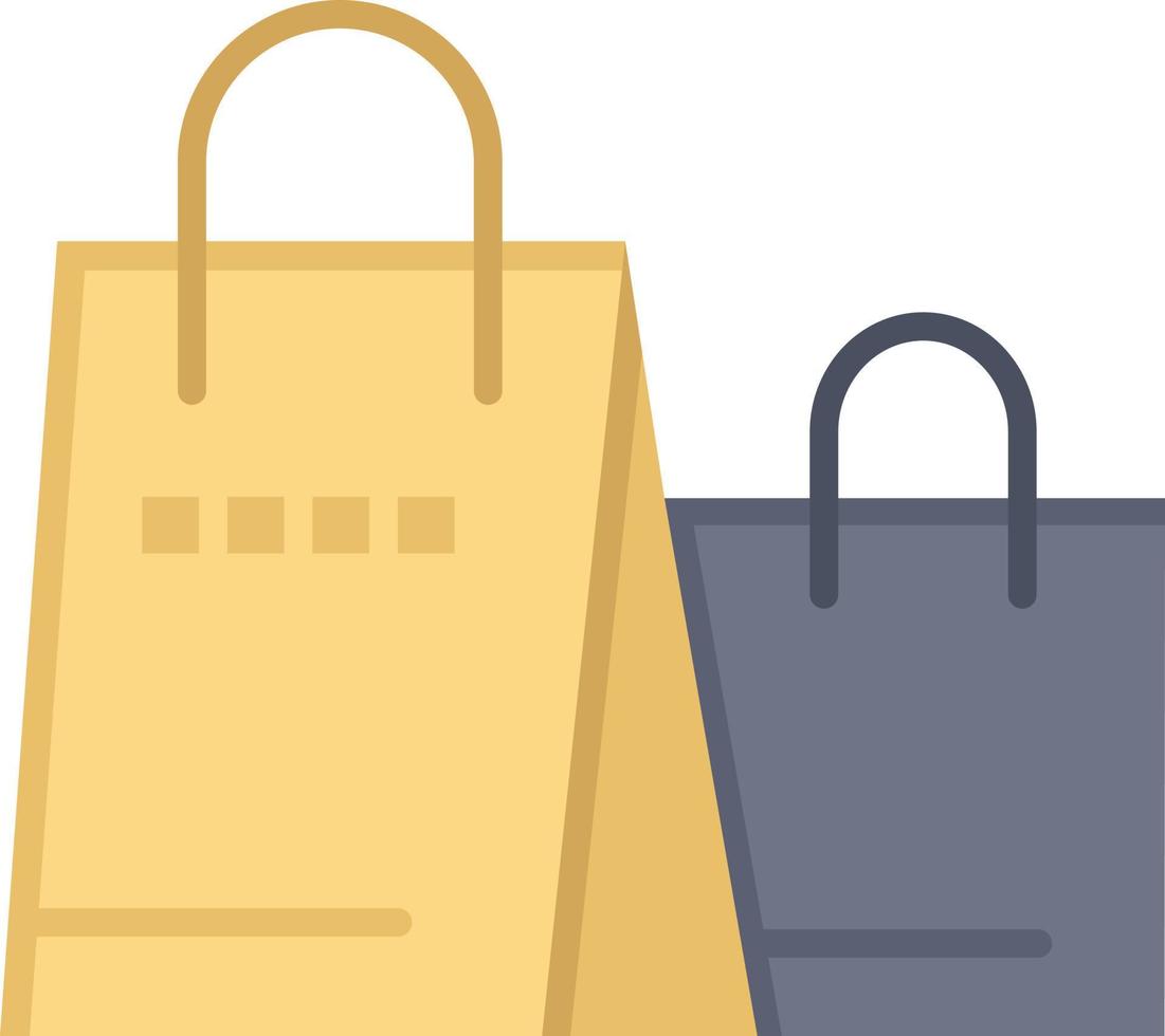 Borsa borsetta shopping negozio piatto colore icona vettore icona bandiera modello