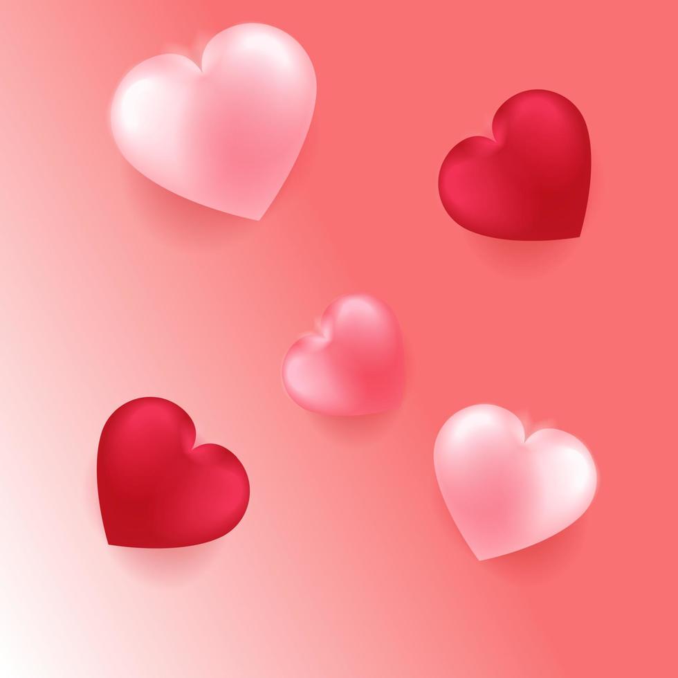 pendenza rosso cuore amore 3d gratuito vettore illustrazione