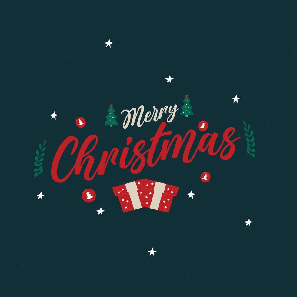 buon natale lettering vettore