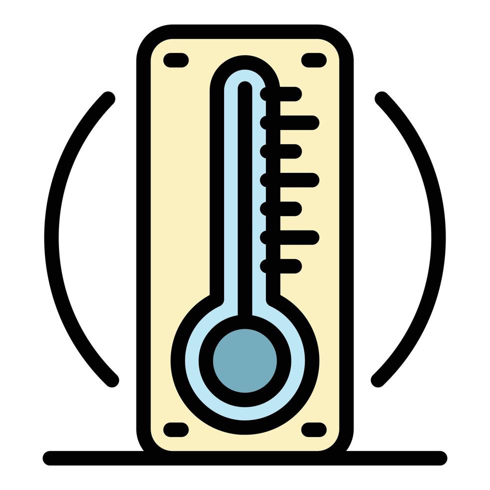 all'aperto termometro icona colore schema vettore