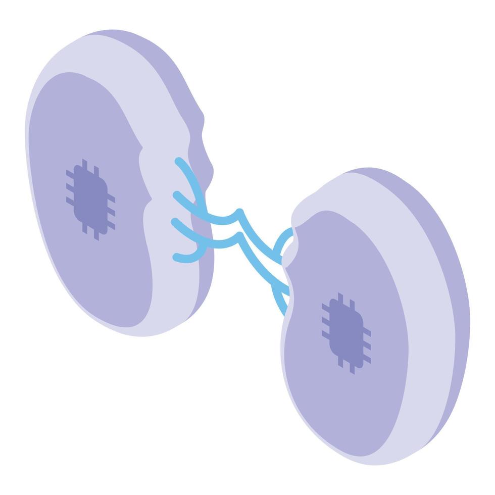 artificiale reni icona isometrico vettore. robot completo da uomo vettore