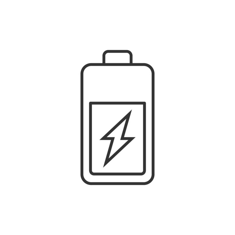 batteria icona nel piatto stile. accumulatore vettore illustrazione su bianca isolato sfondo. energia caricabatterie attività commerciale concetto.