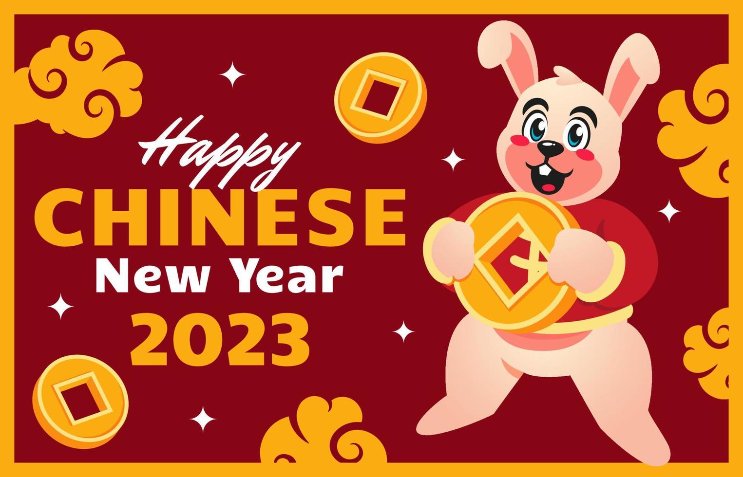 piatto Cinese nuovo anno saluto carte vettore