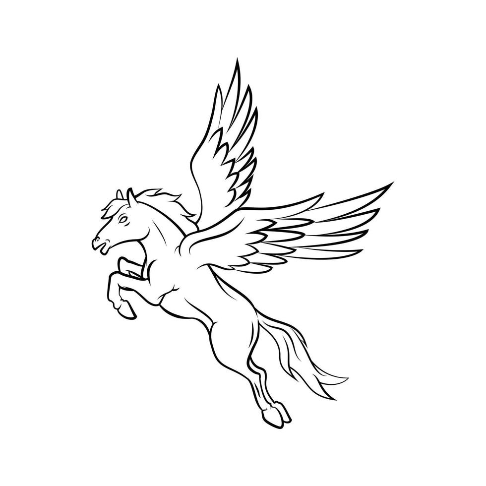 cavallo ala vettore illustrazione