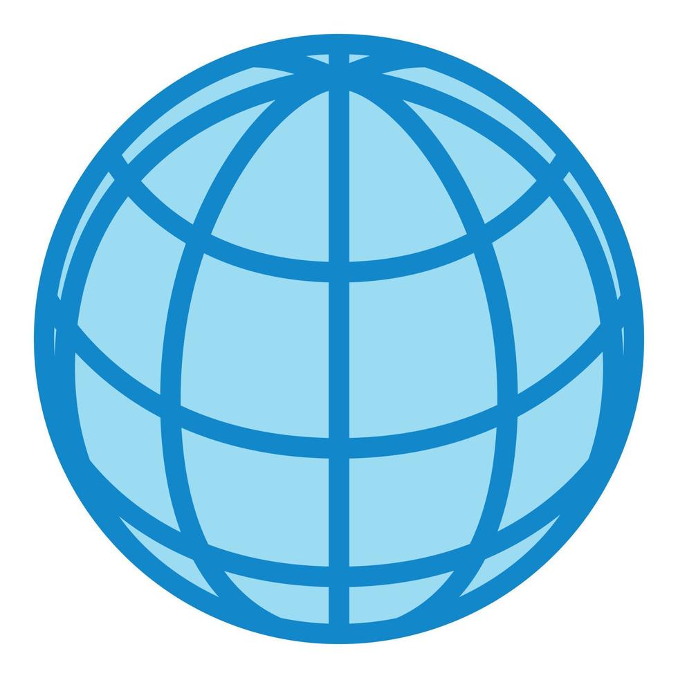 globo griglia icona isometrico vettore. terra globo mondo sfera vettore
