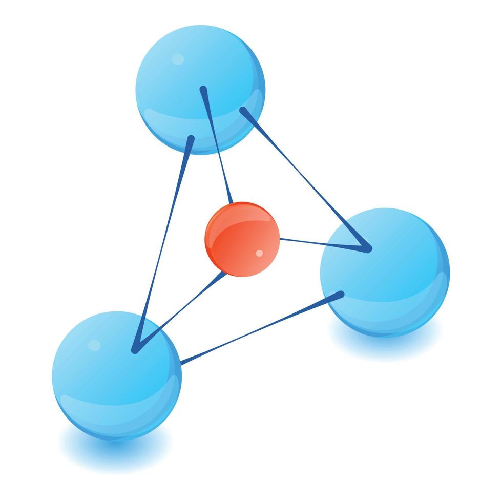 nuovo molecola icona, isometrico stile vettore