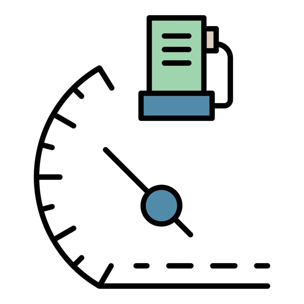 auto carburante valutare icona colore schema vettore