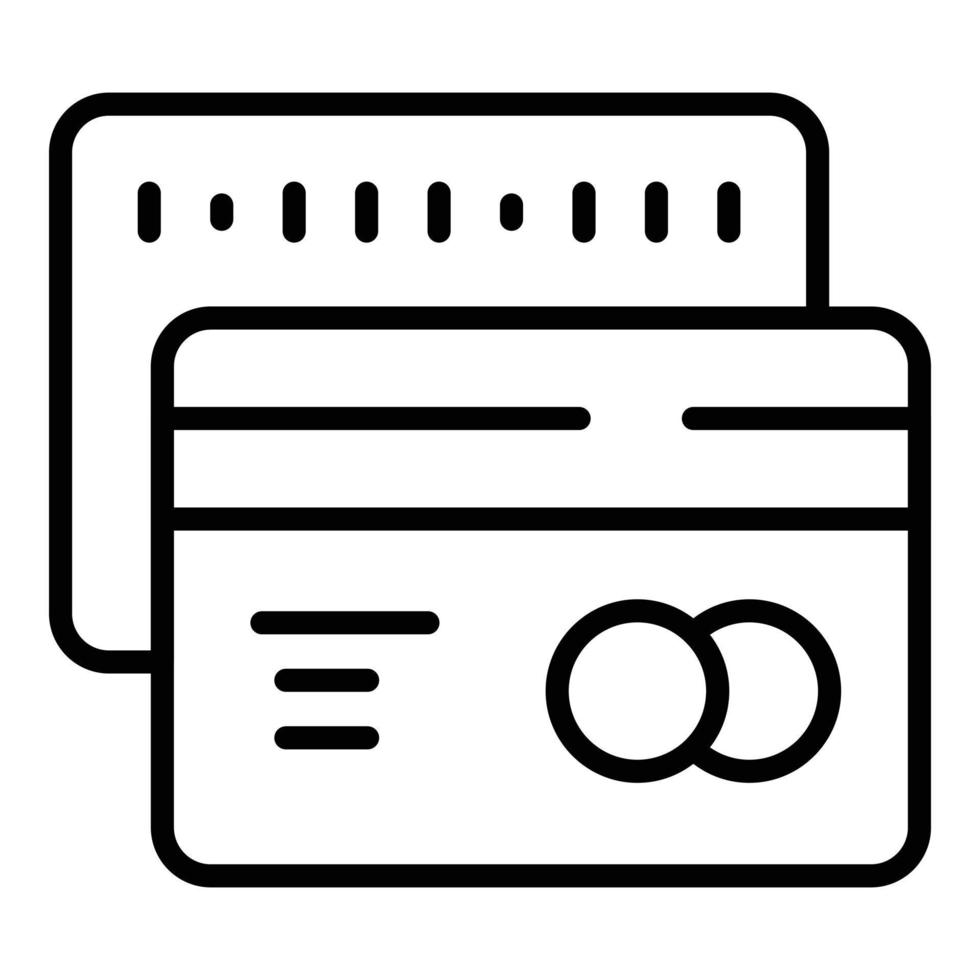 credito carta icona schema vettore. banca pagamento vettore