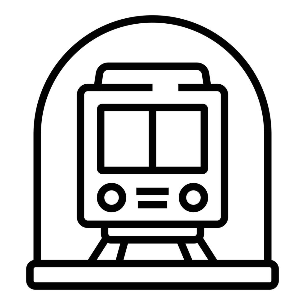 metropolitana la metropolitana treno icona, schema stile vettore