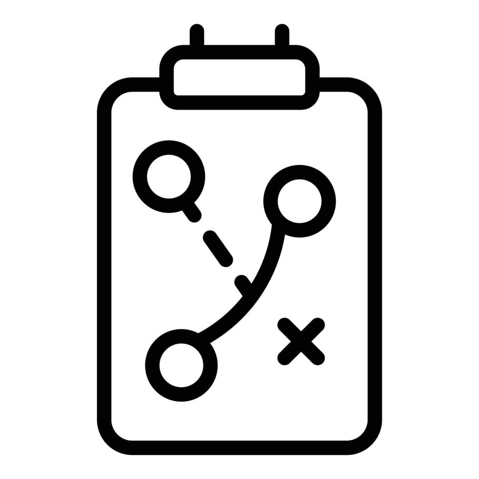 finanziario pianificazione tattico tavola icona, schema stile vettore