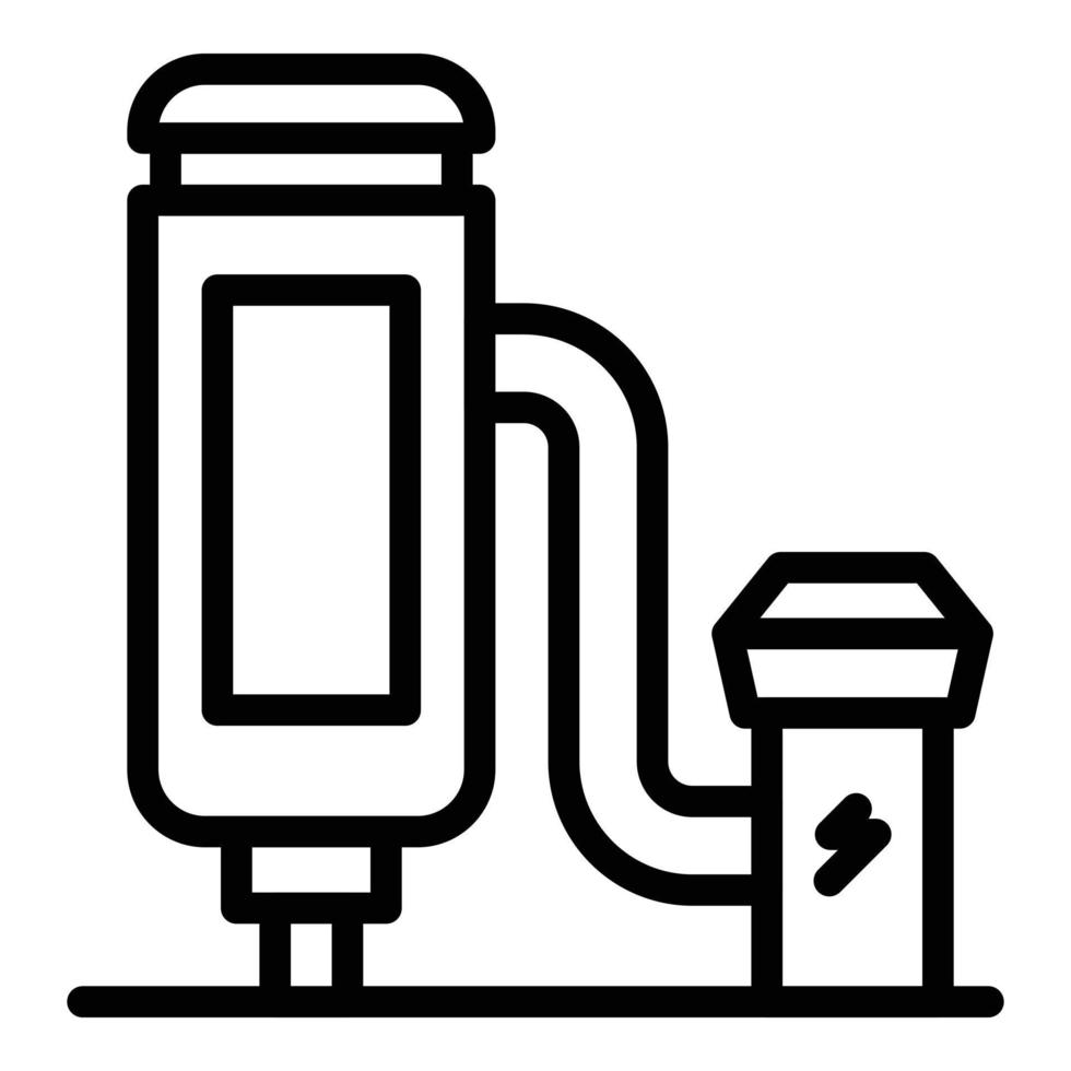 purificazione attrezzatura icona, schema stile vettore