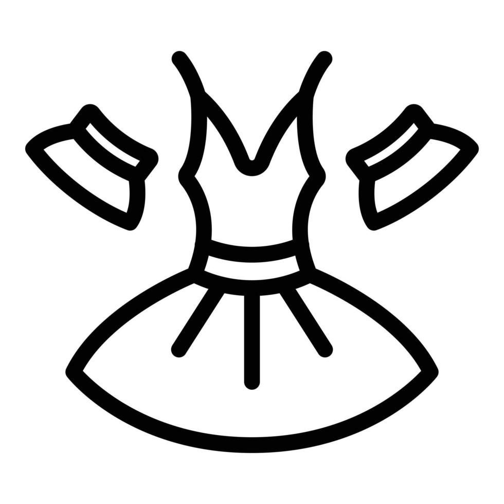 ballerina vestito icona, schema stile vettore