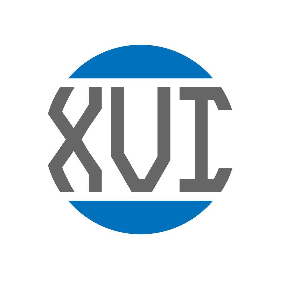 xvi lettera logo design su bianca sfondo. xvi creativo iniziali cerchio logo concetto. xvi lettera design. vettore