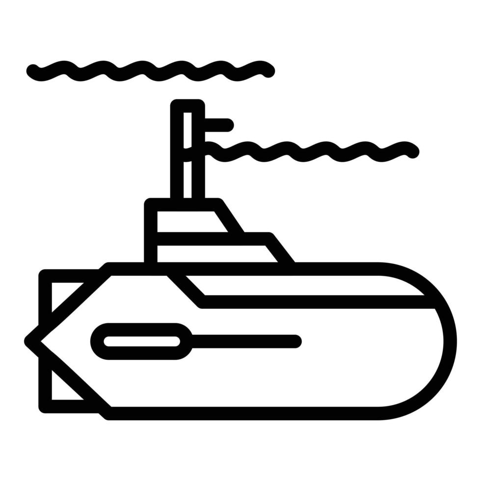 difesa sottomarino icona, schema stile vettore