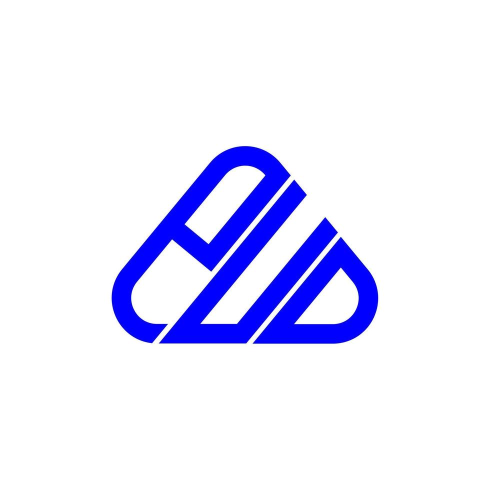 p u d lettera logo creativo design con vettore grafico, p u d semplice e moderno logo.