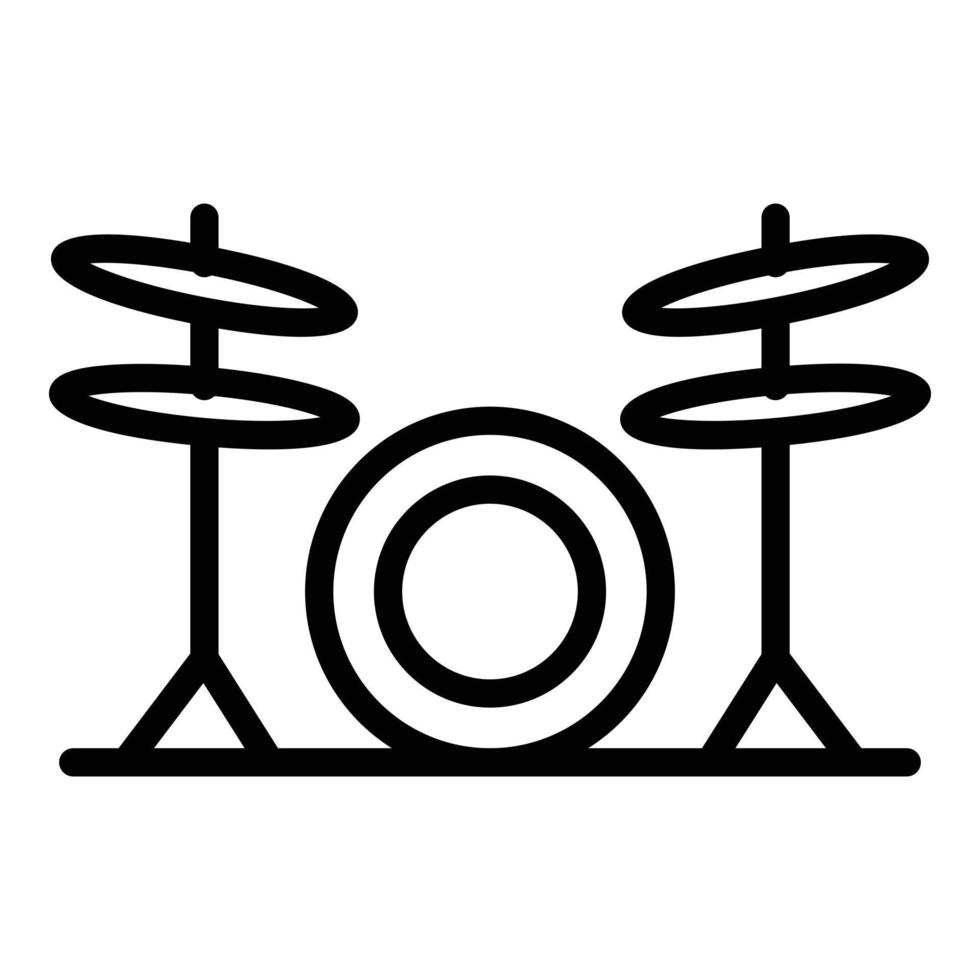 musicale batteria icona, schema stile vettore