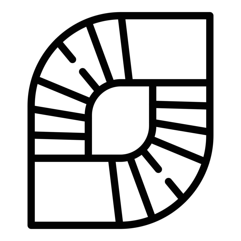 spirale scala icona, schema stile vettore