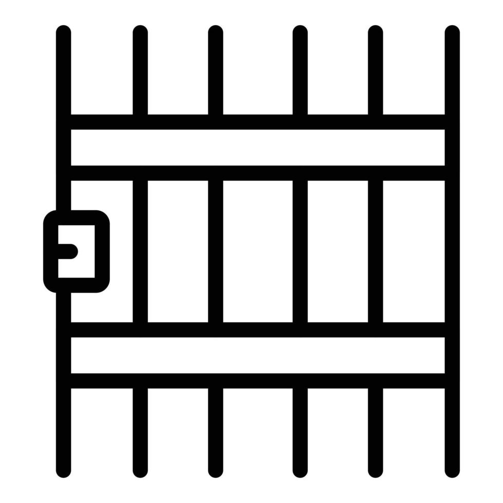 prigione cancello icona, schema stile vettore