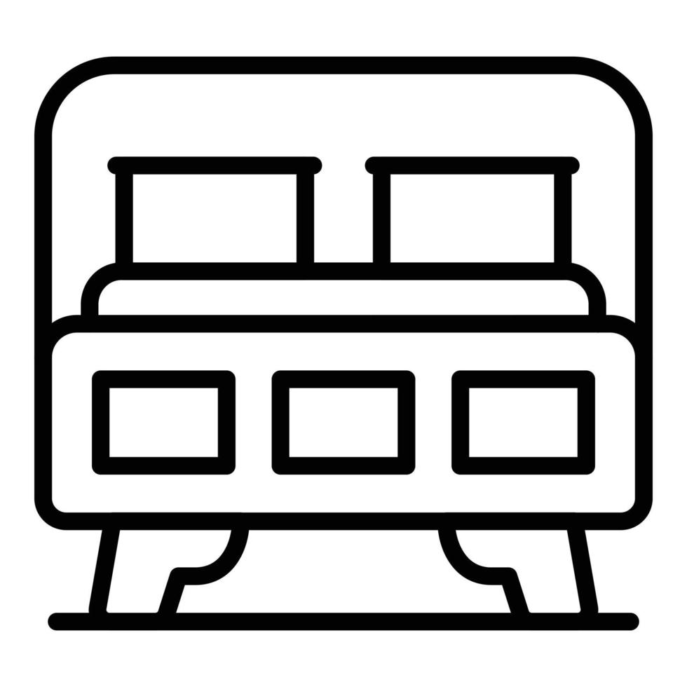 pulito Camera da letto icona, schema stile vettore