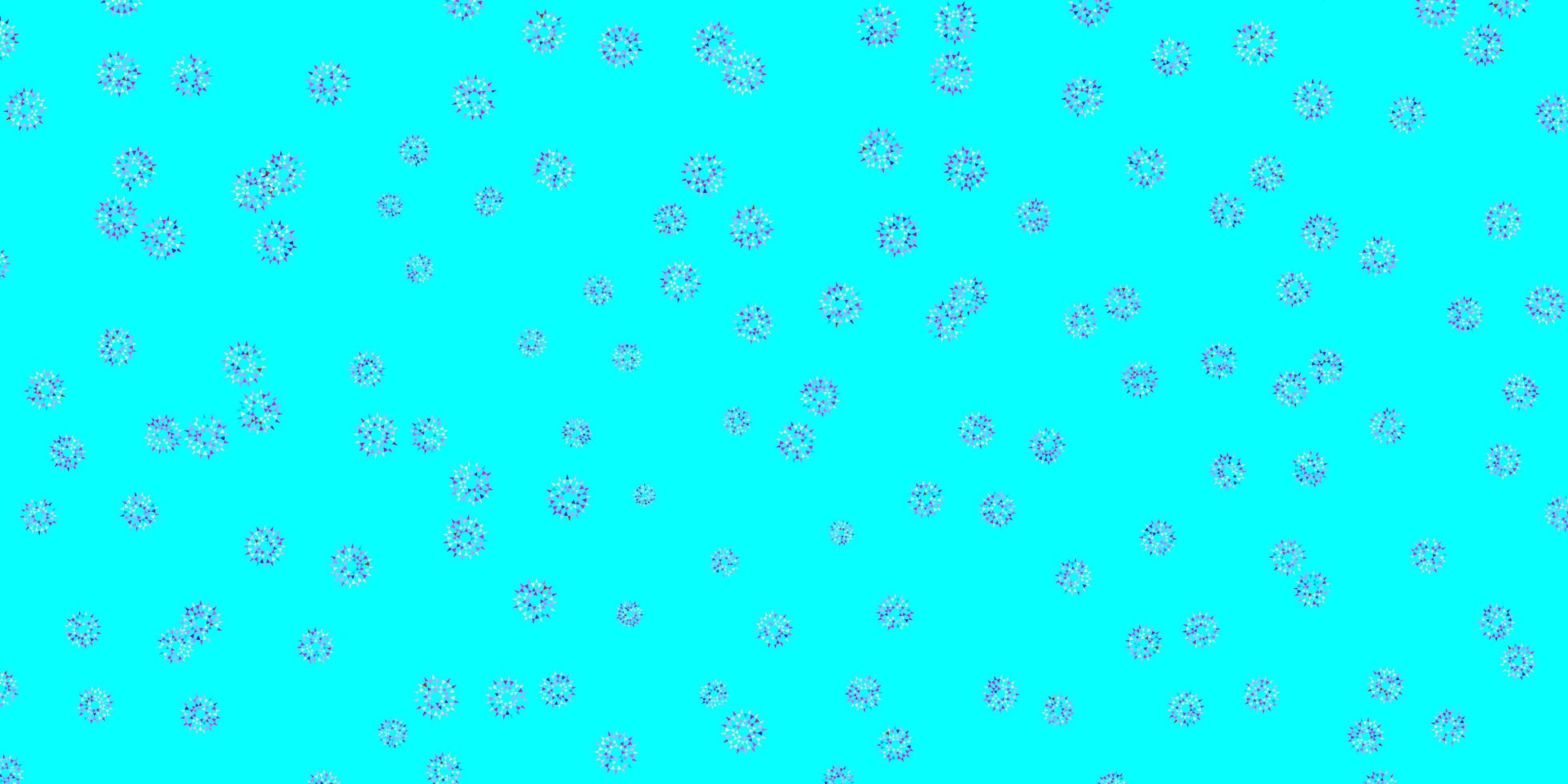 struttura di doodle blu chiaro, rosso con fiori. vettore