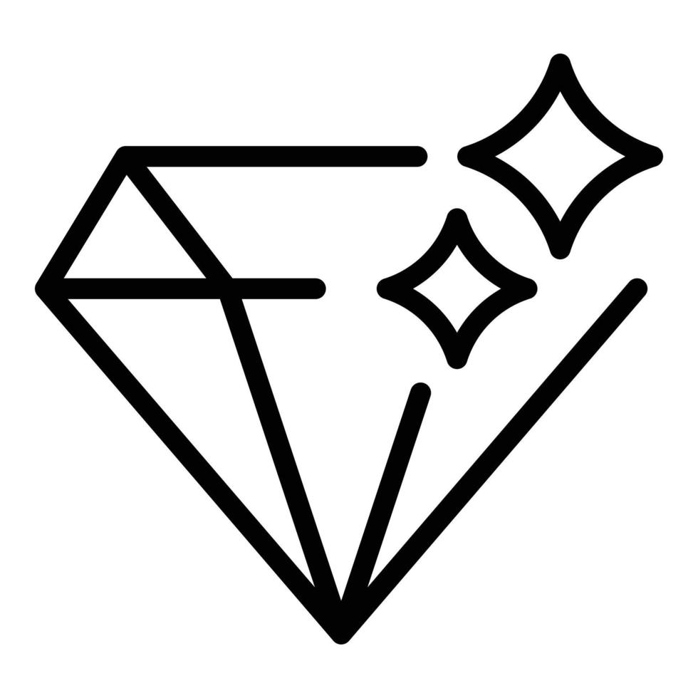 perfezionismo diamante icona, schema stile vettore