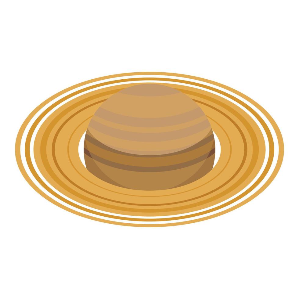 Saturno pianeta icona, isometrico stile vettore