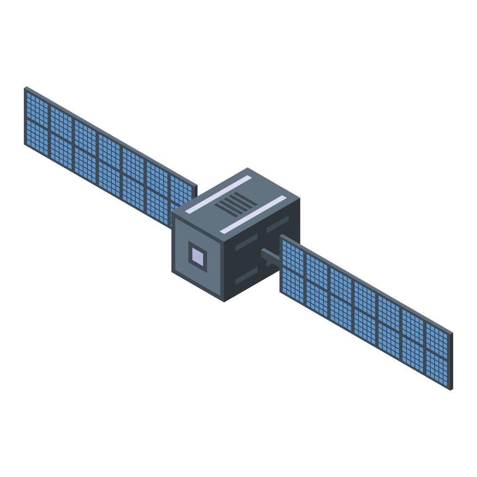 spazio satellitare icona, isometrico stile vettore