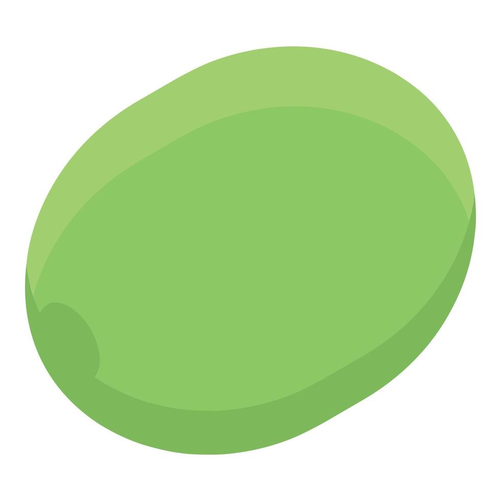 totale verde oliva icona, isometrico stile vettore