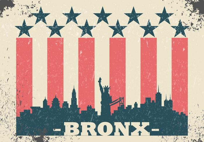 Illustrazione del Bronx grunge vintage vettore