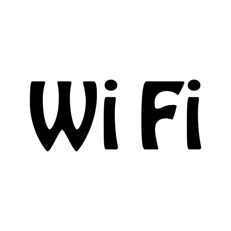 Wi-Fi lettering vettore design