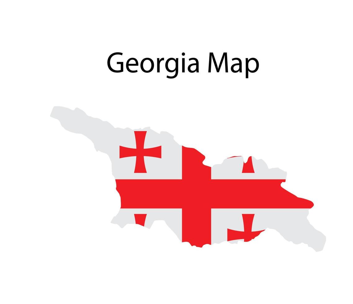 Georgia carta geografica con bandiera vettore illustrazione