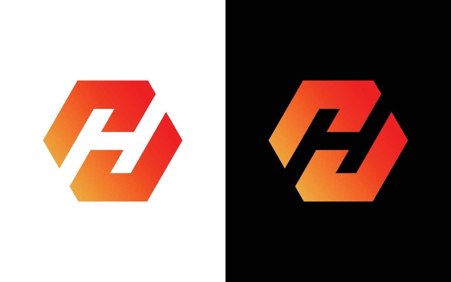h monogramma logo con griglia metodo design professionista vettore