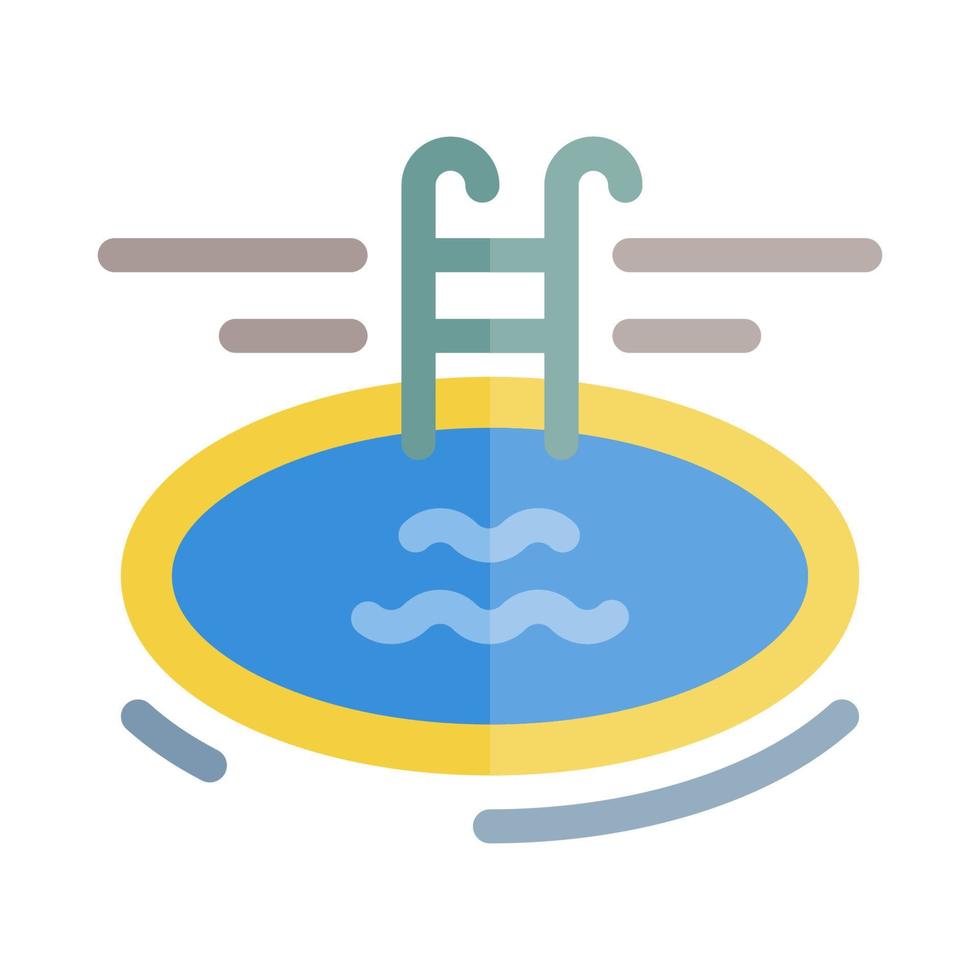 piatto illustrazione su un' tema nuoto piscina vettore