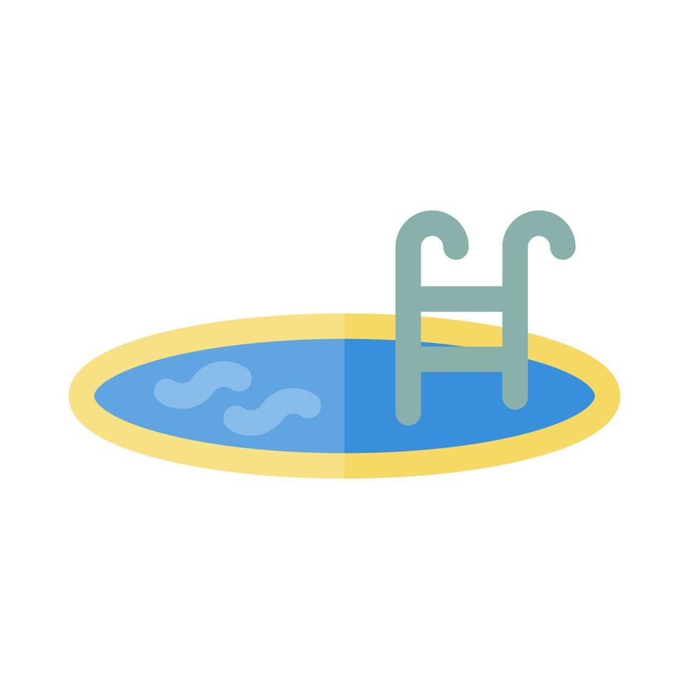 piatto illustrazione su un' tema nuoto piscina vettore